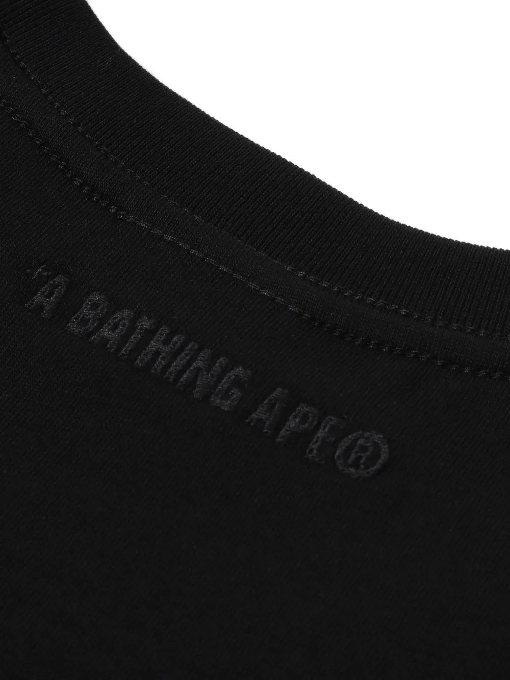 A BATHING APE Bape Bee katoenen T-shirt met geborduurd logo Zwart