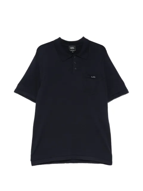 A.P.C. Gide logo-embroidered chest-pocket polo shirt