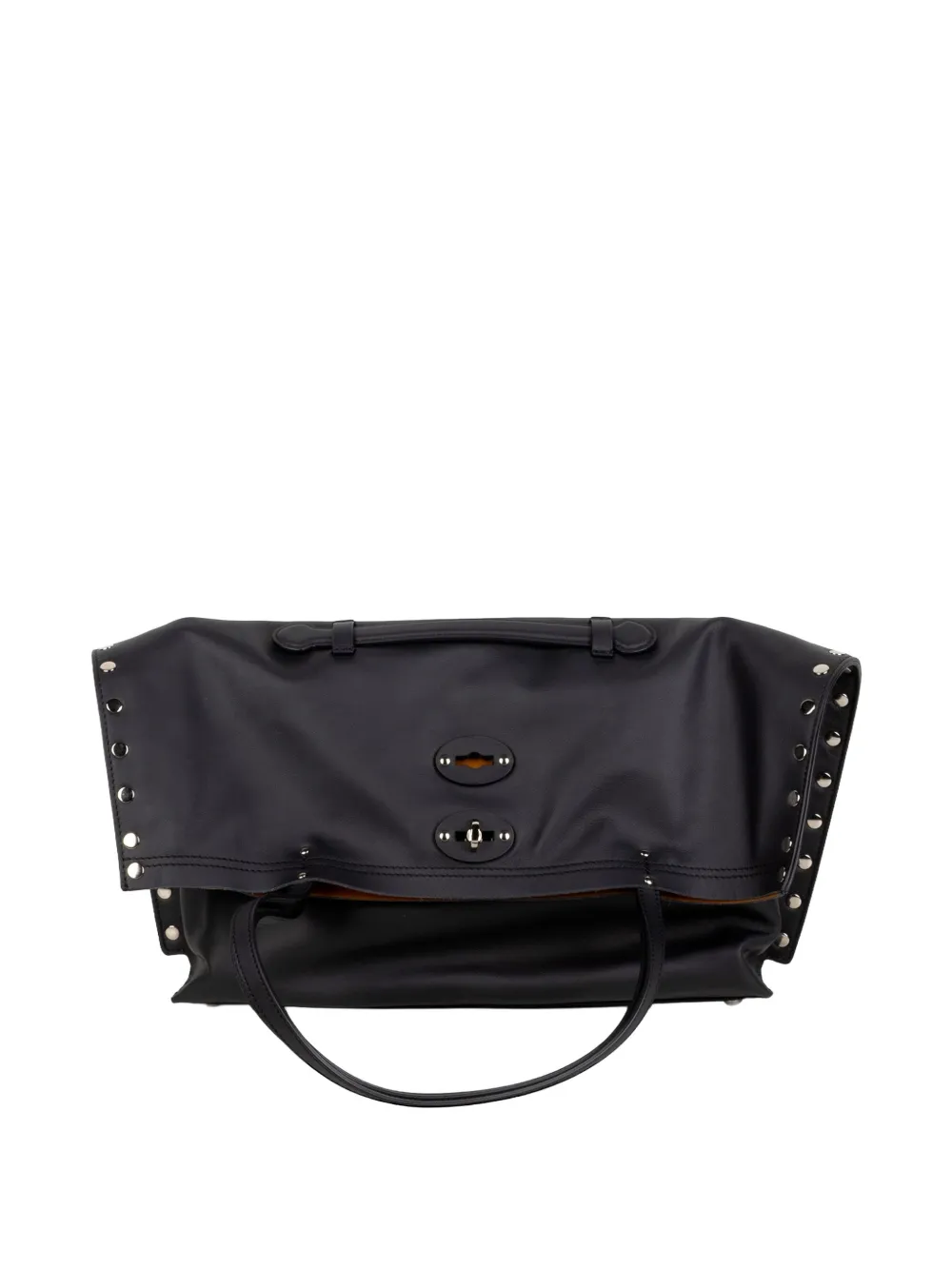 Zanellato Medium A'spasso leren shopper Zwart