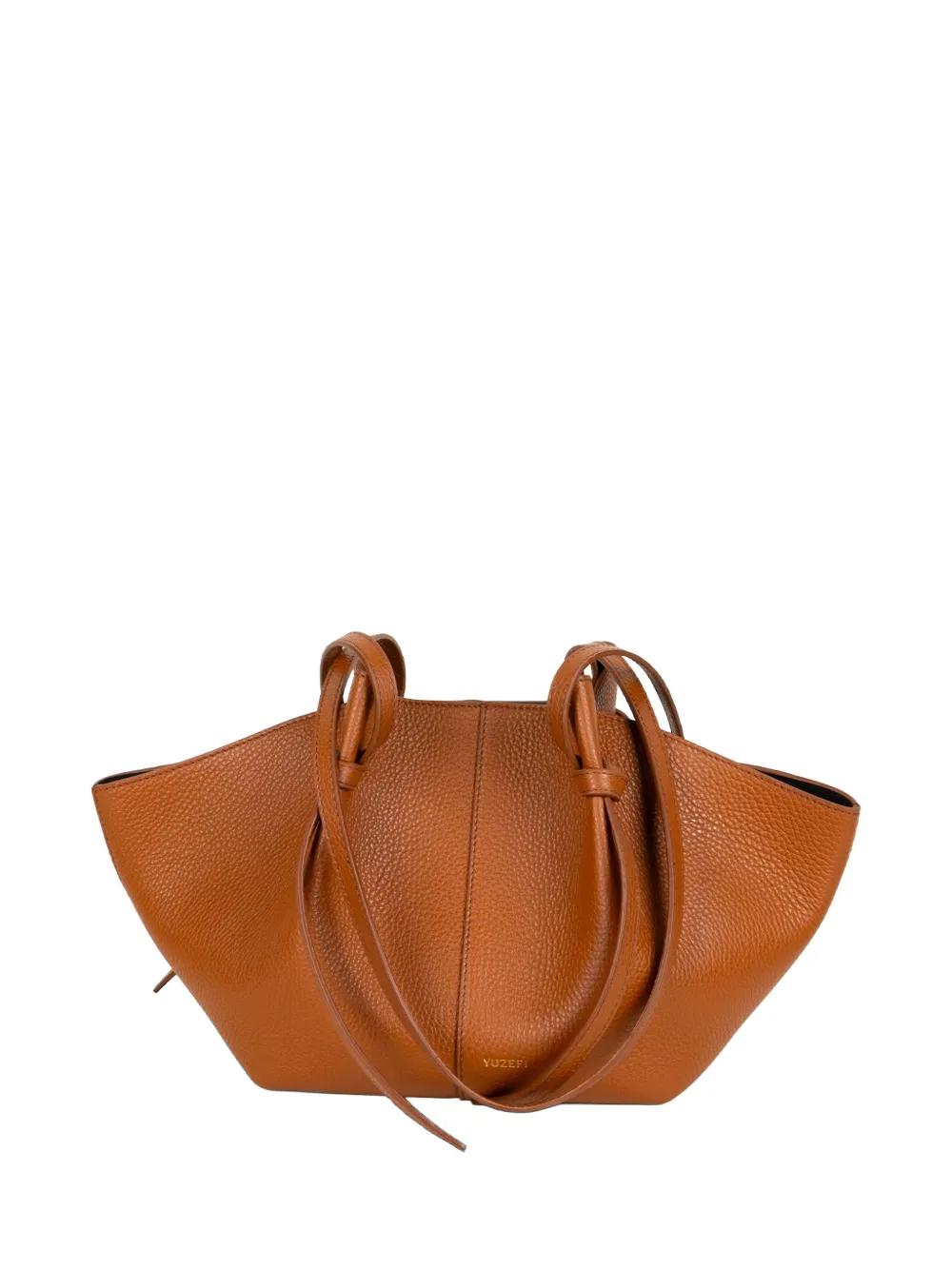 Yuzefi Mochi knotted leather tote bag - Marrone