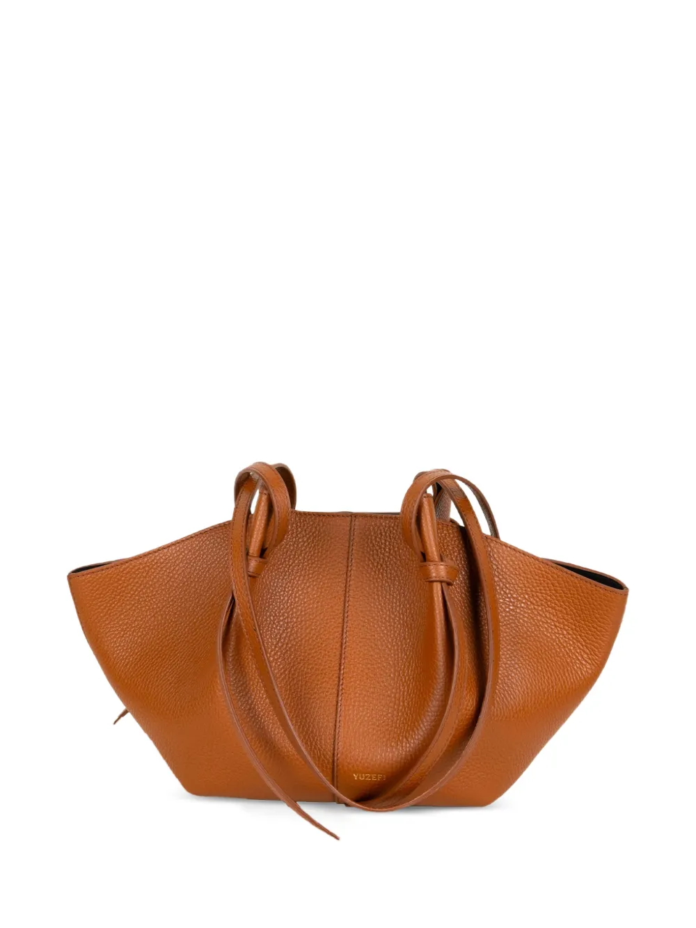 Yuzefi Mochi knotted leather tote bag - Marrone