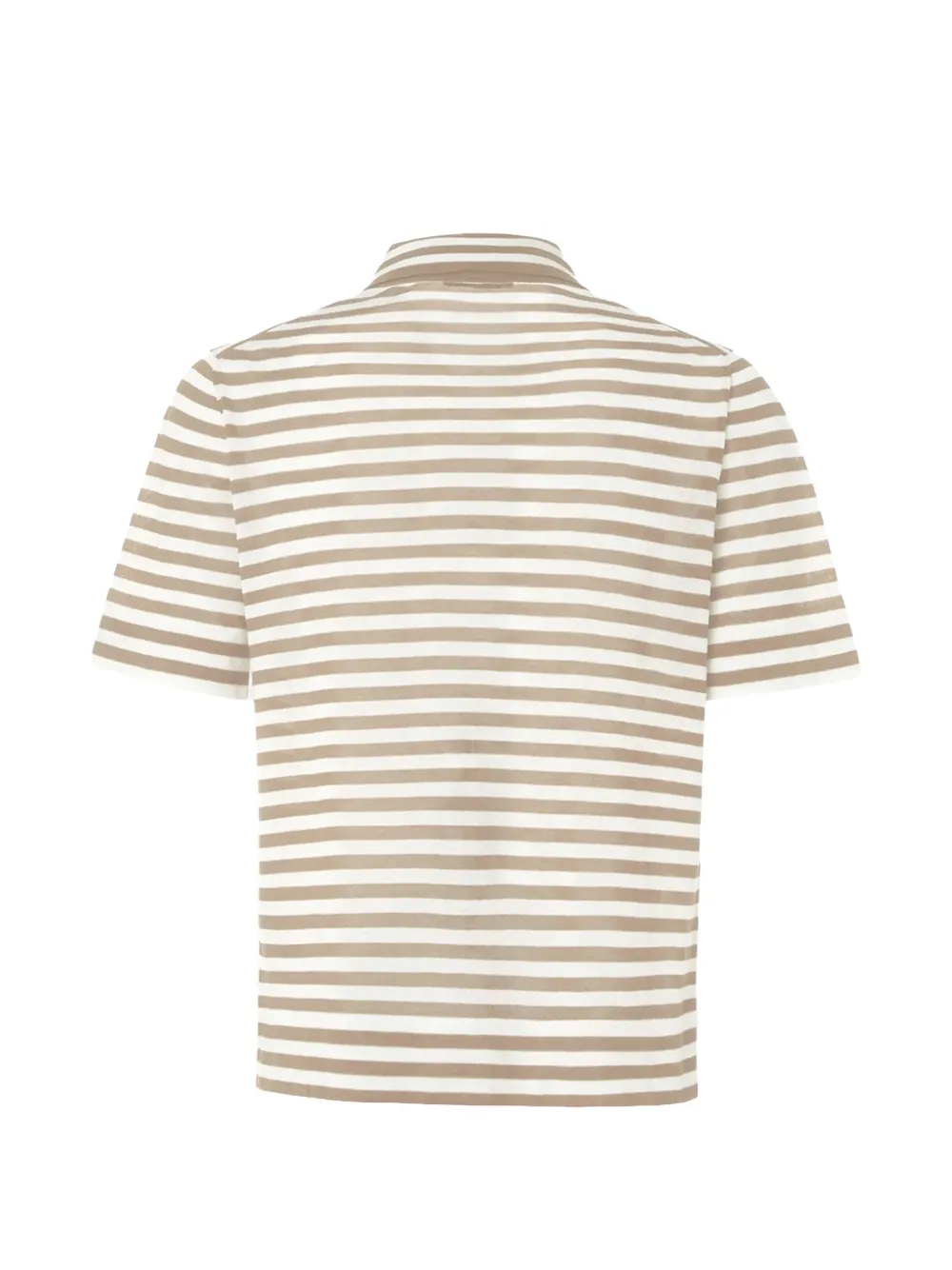 Malo Gestreept poloshirt Beige