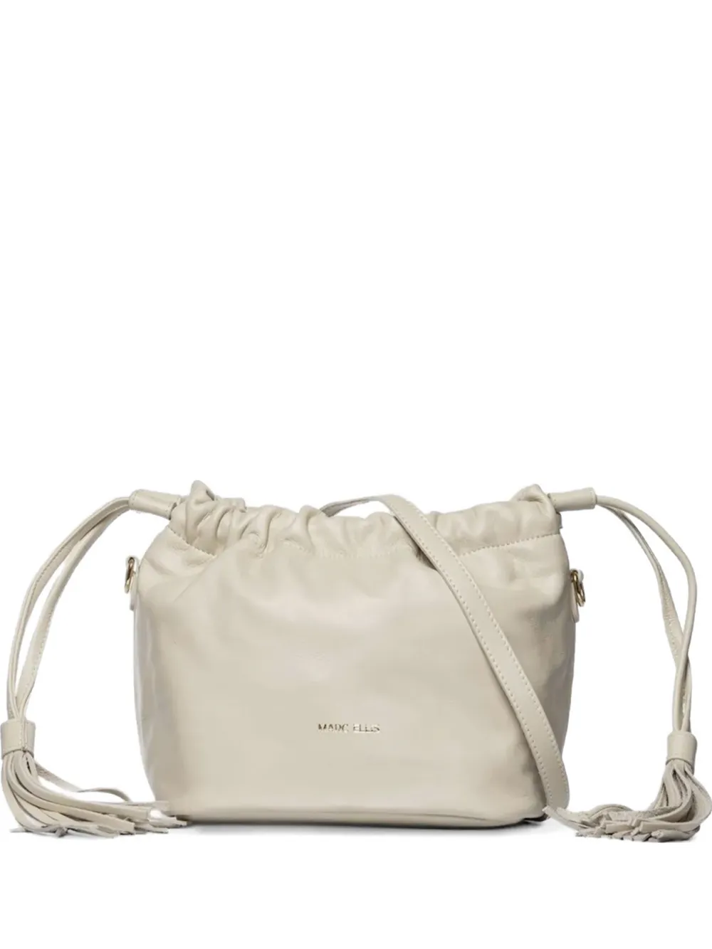 Marc Ellis tassel-detail drawstring bucket bag - Bianco