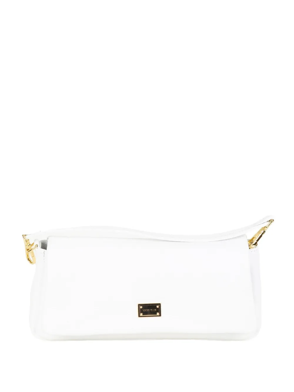 Marc Ellis logo-plaque Virginia clutch bag - Bianco
