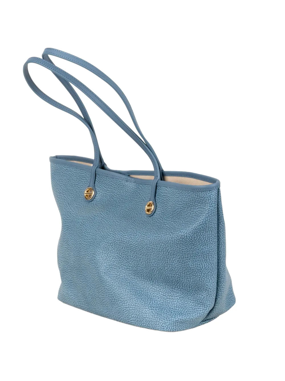 Borbonese O.p. Textured Tote Bag In Blue