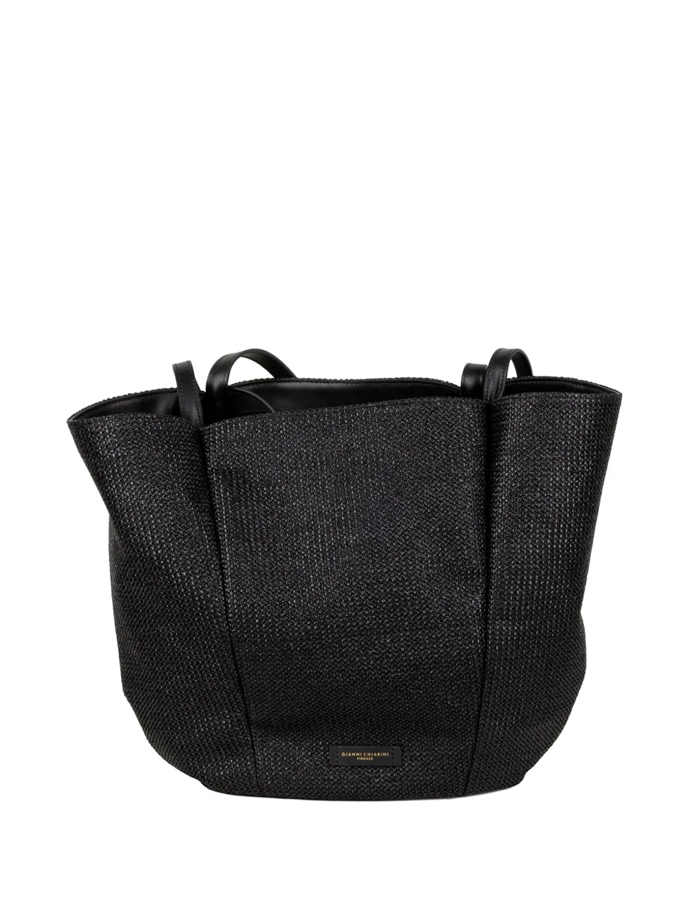 GIANNI CHIARINI Twist woven tote bag - Nero