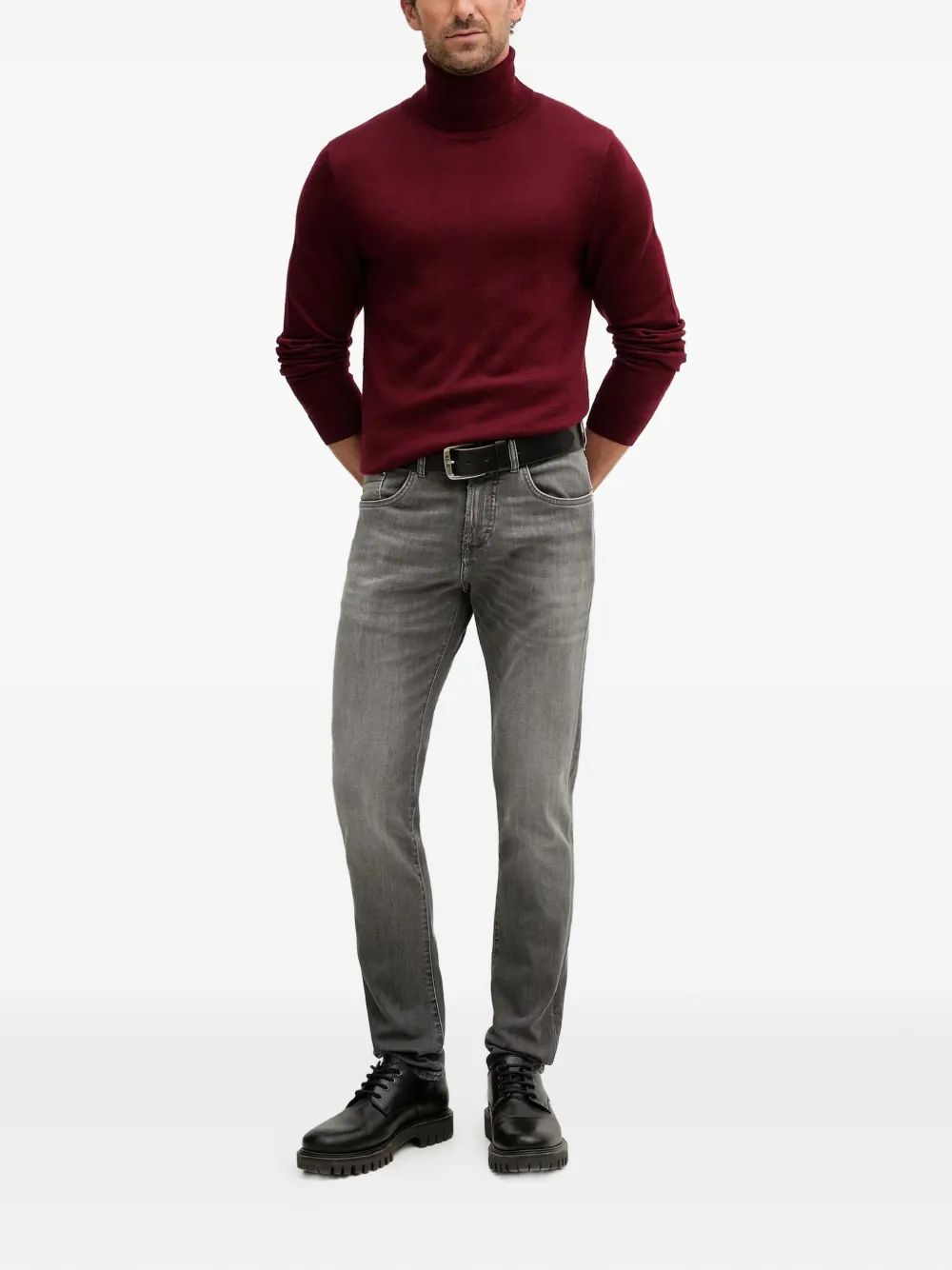 Karl Lagerfeld KL-Jordan jeans met logopatch en vervaagd effect Grijs