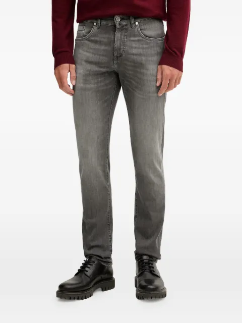 Karl Lagerfeld KL-Jordan faded logo-patch jeans