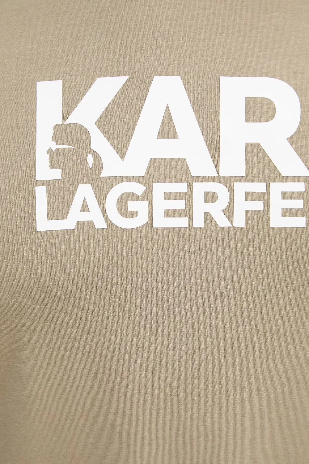 Karl Lagerfeld T-shirt met logoprint Beige
