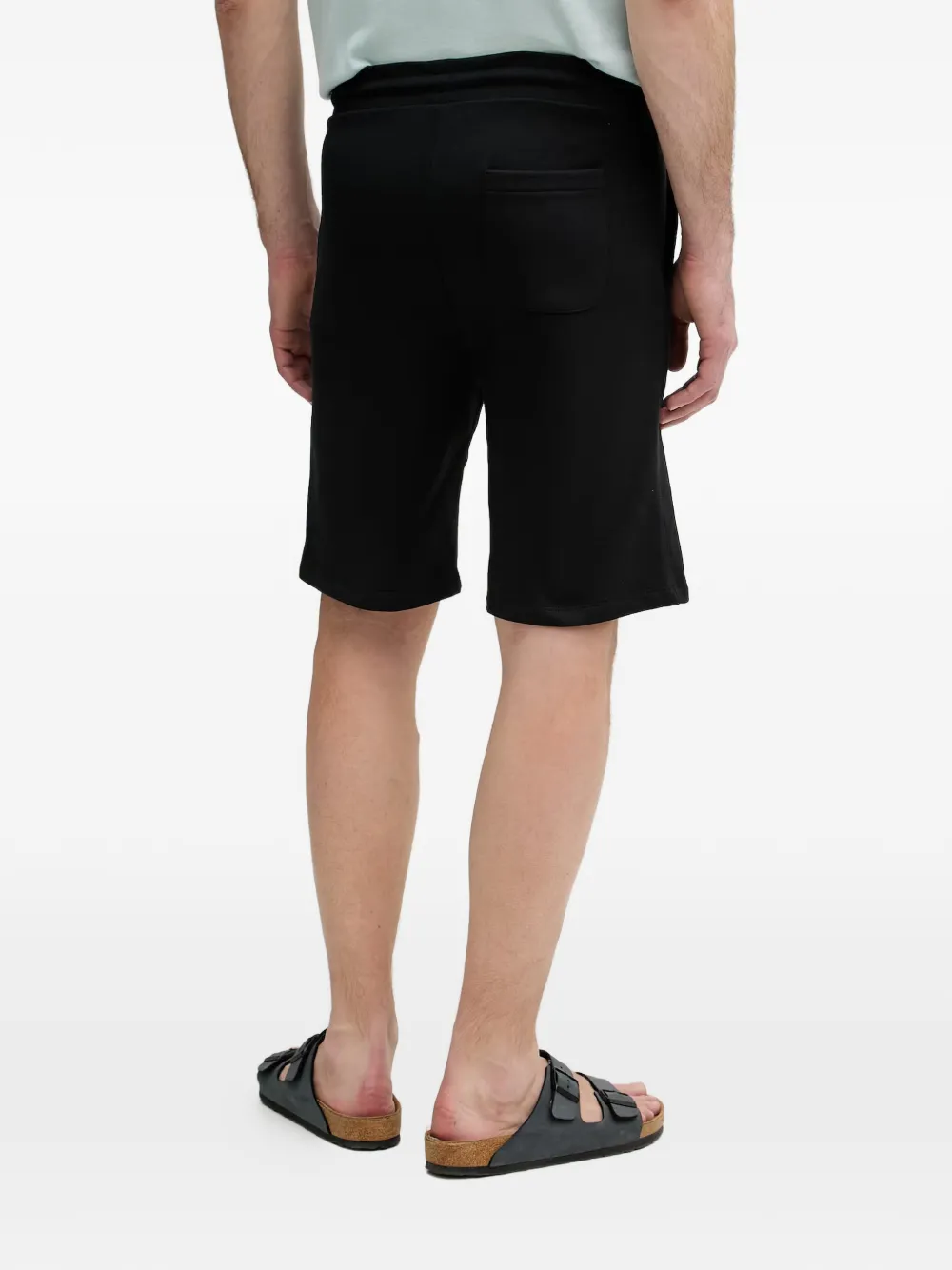 Karl Lagerfeld Trainingsshorts met logoprint en trekkoord Zwart