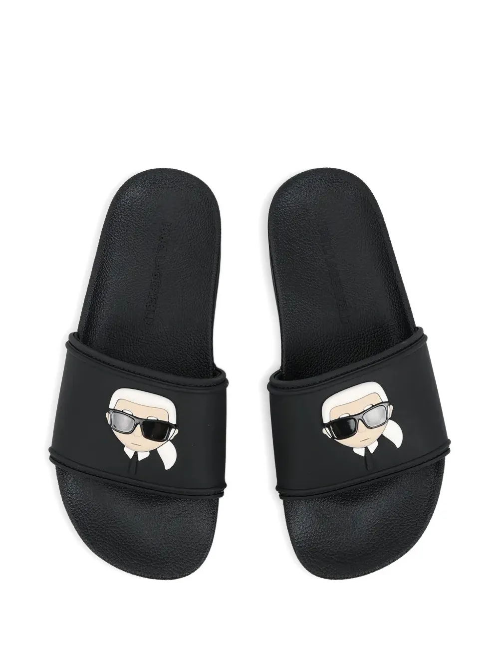 Karl Lagerfeld platform slides Zwart