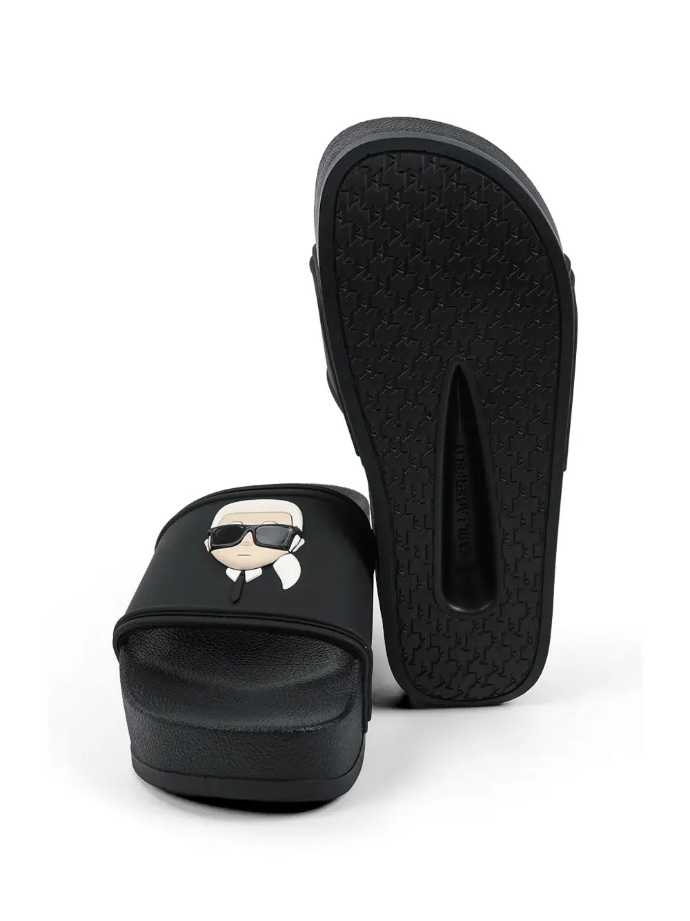 Karl Lagerfeld platform slides Zwart