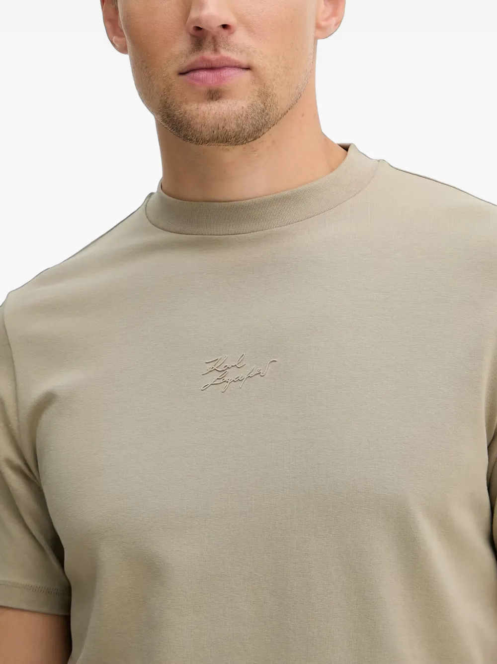 Karl Lagerfeld T-shirt met logoprint Beige