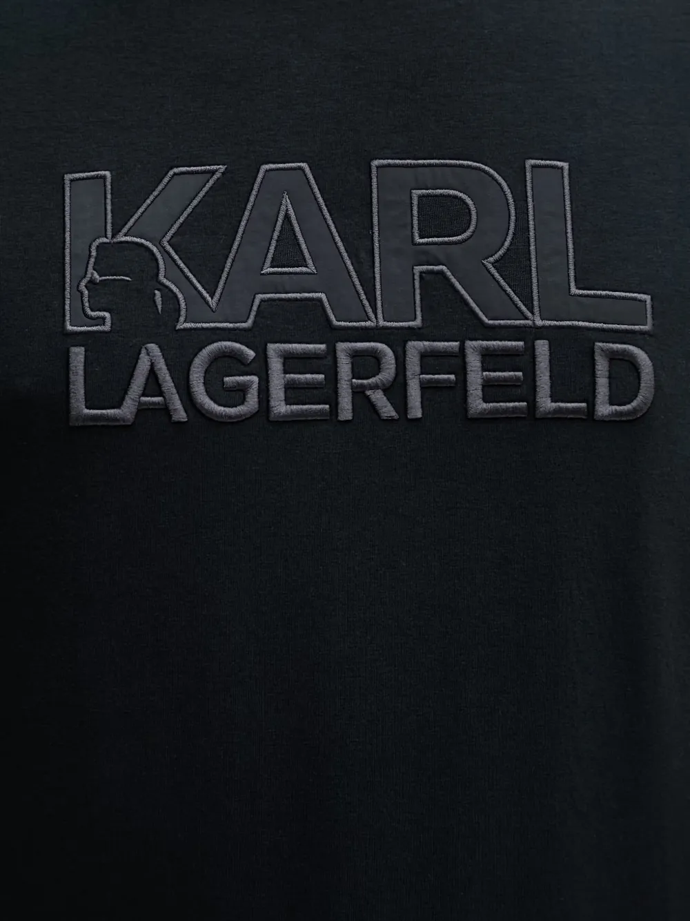 Karl Lagerfeld T-shirt met geborduurd logo Zwart