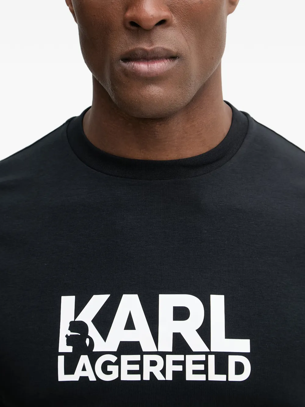 Karl Lagerfeld T-shirt met logoprint Zwart