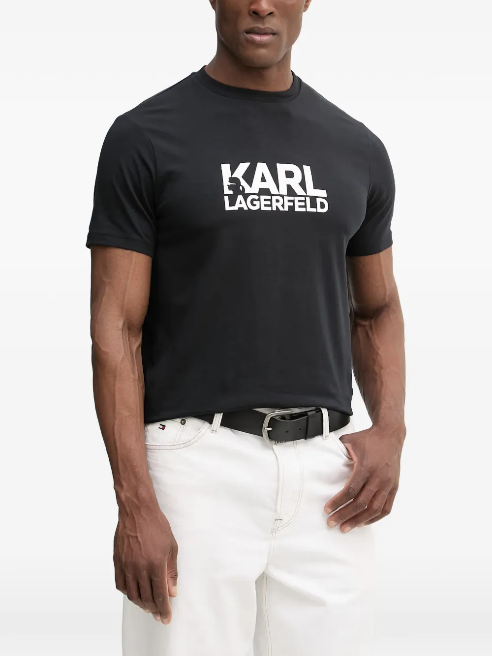 Karl Lagerfeld logo-print T-shirt - Schwarz