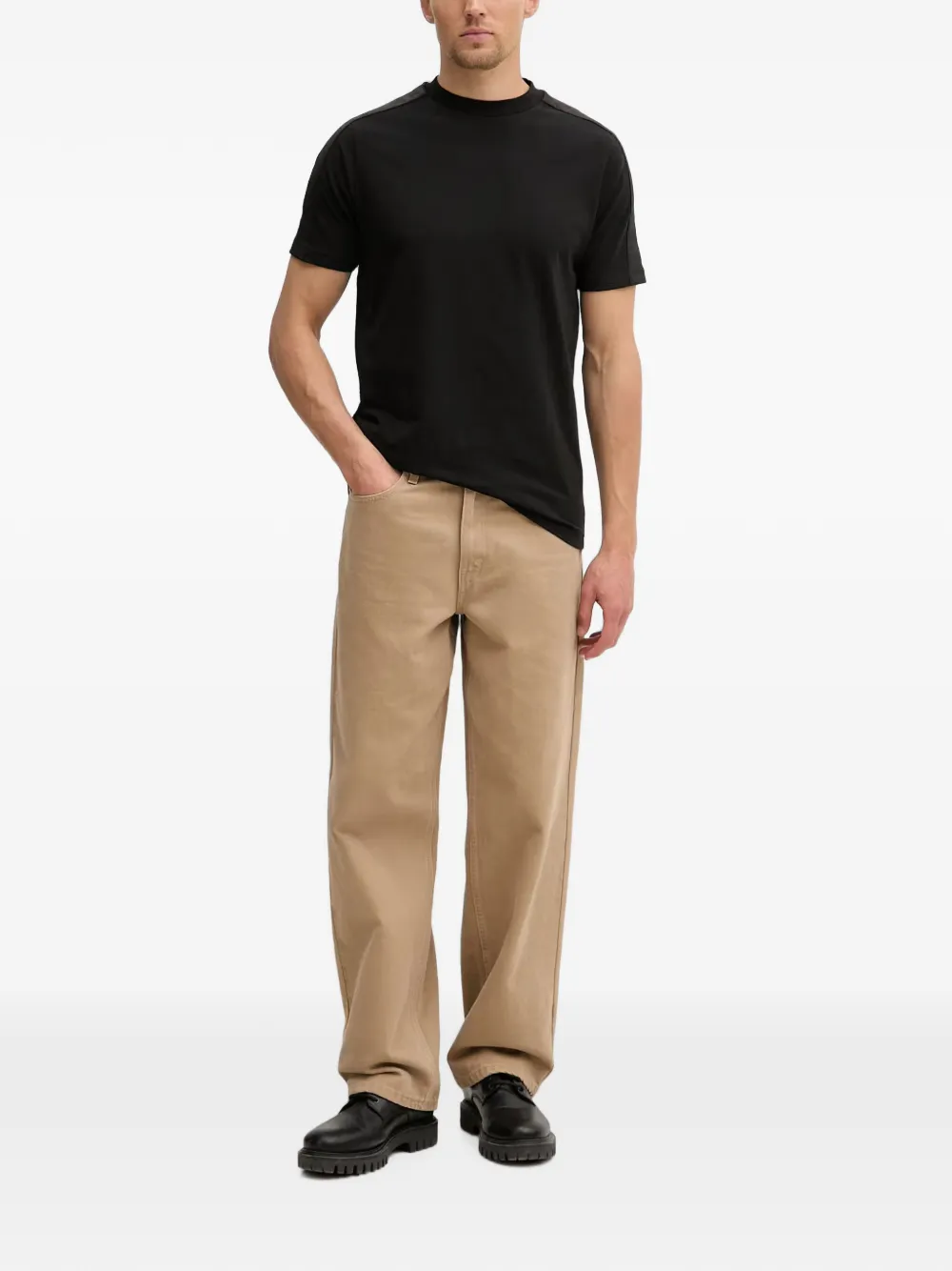 Karl Lagerfeld T-shirt met logo-tape Zwart