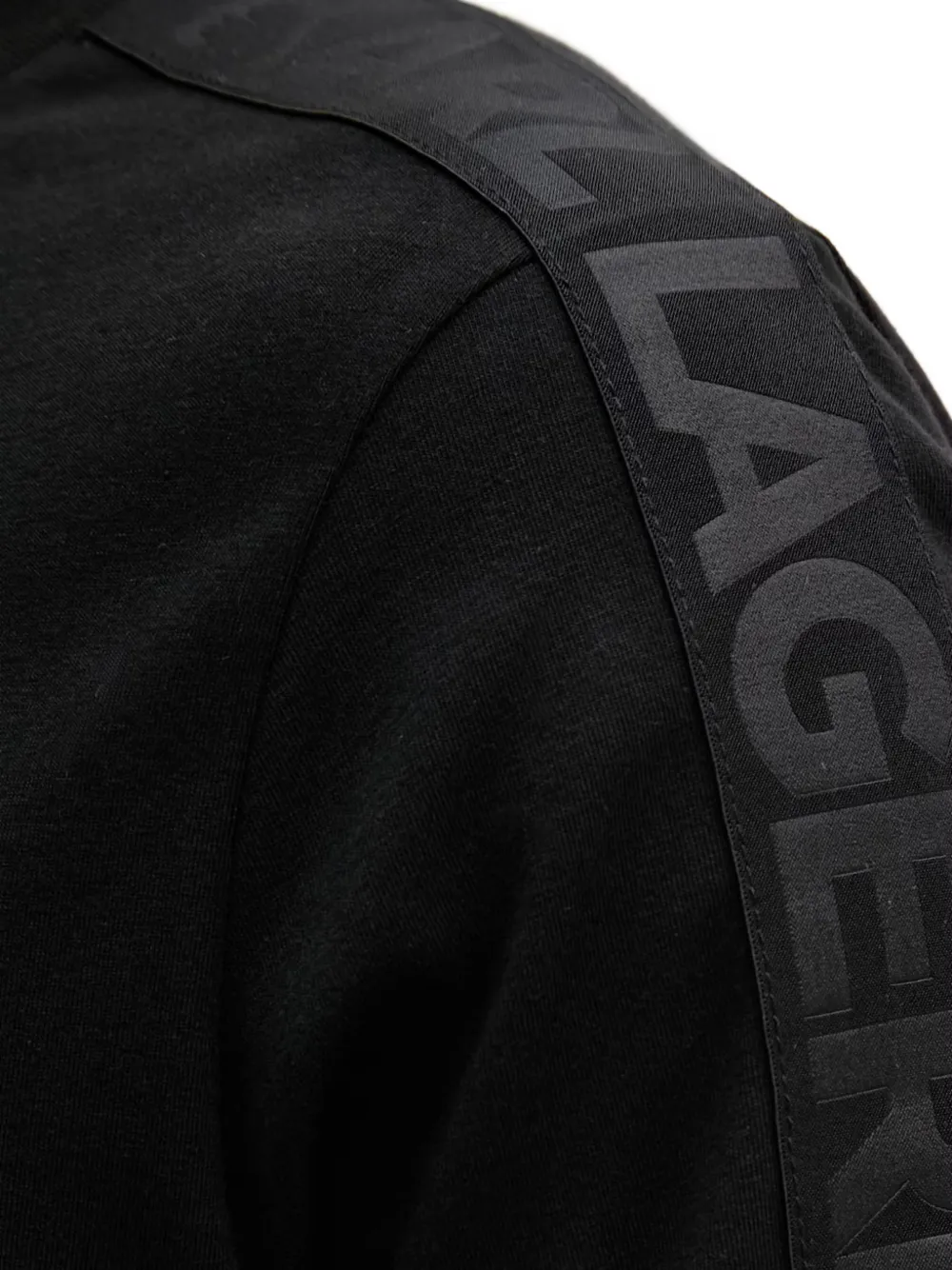 Karl Lagerfeld T-shirt met logo-tape Zwart
