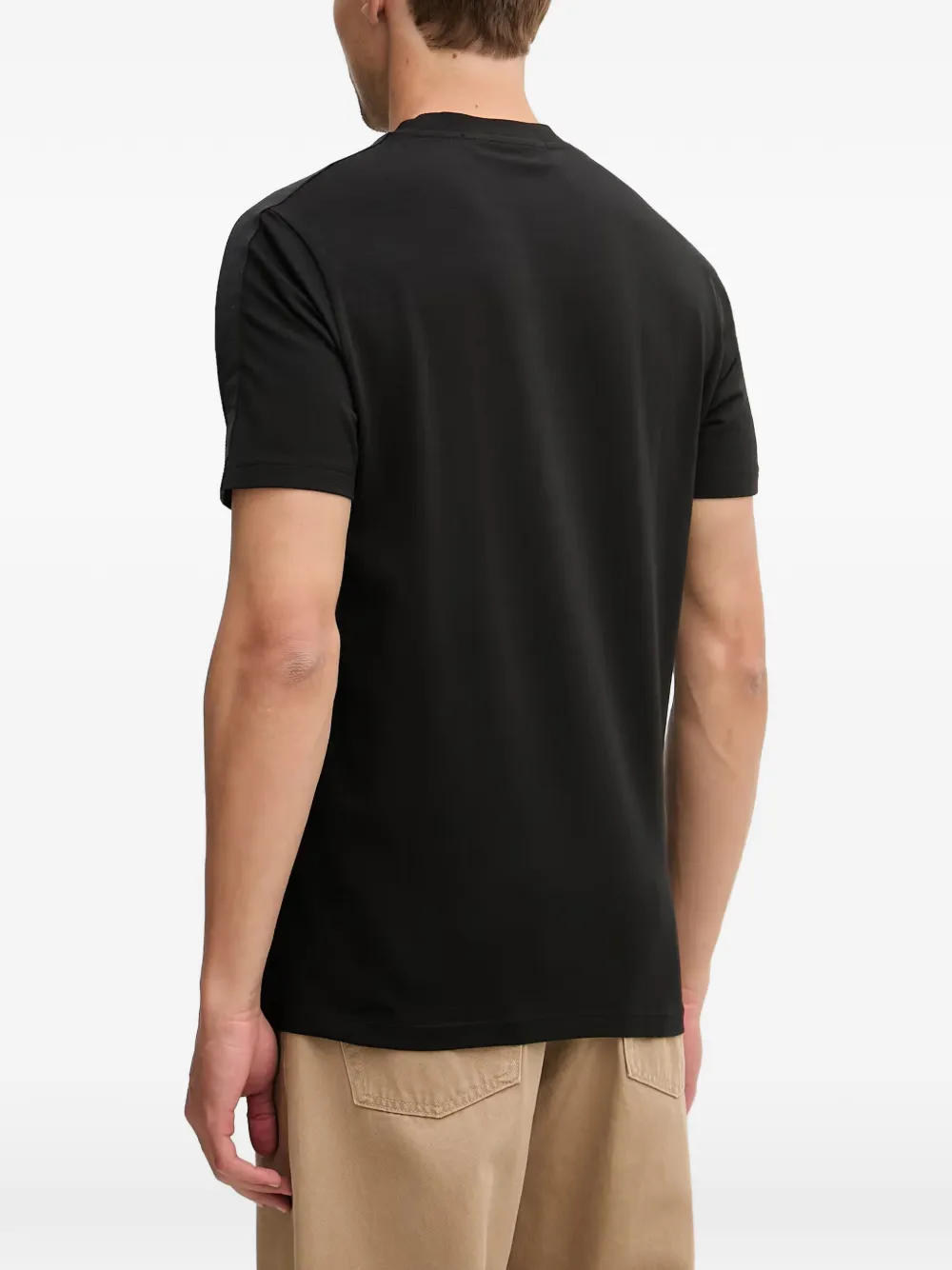 Karl Lagerfeld T-shirt met logo-tape Zwart