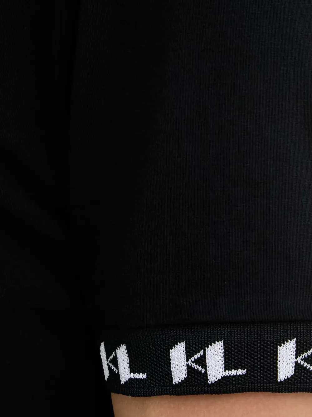 Karl Lagerfeld Poloshirt met logoband Zwart