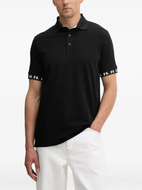 Karl Lagerfeld logo-tape polo shirt