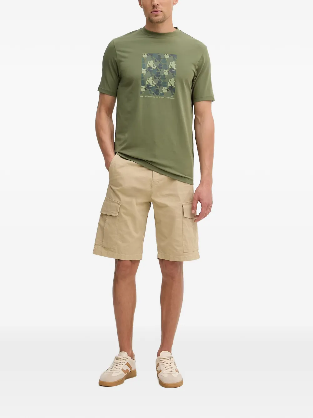 Karl Lagerfeld T-shirt met grafische print Groen