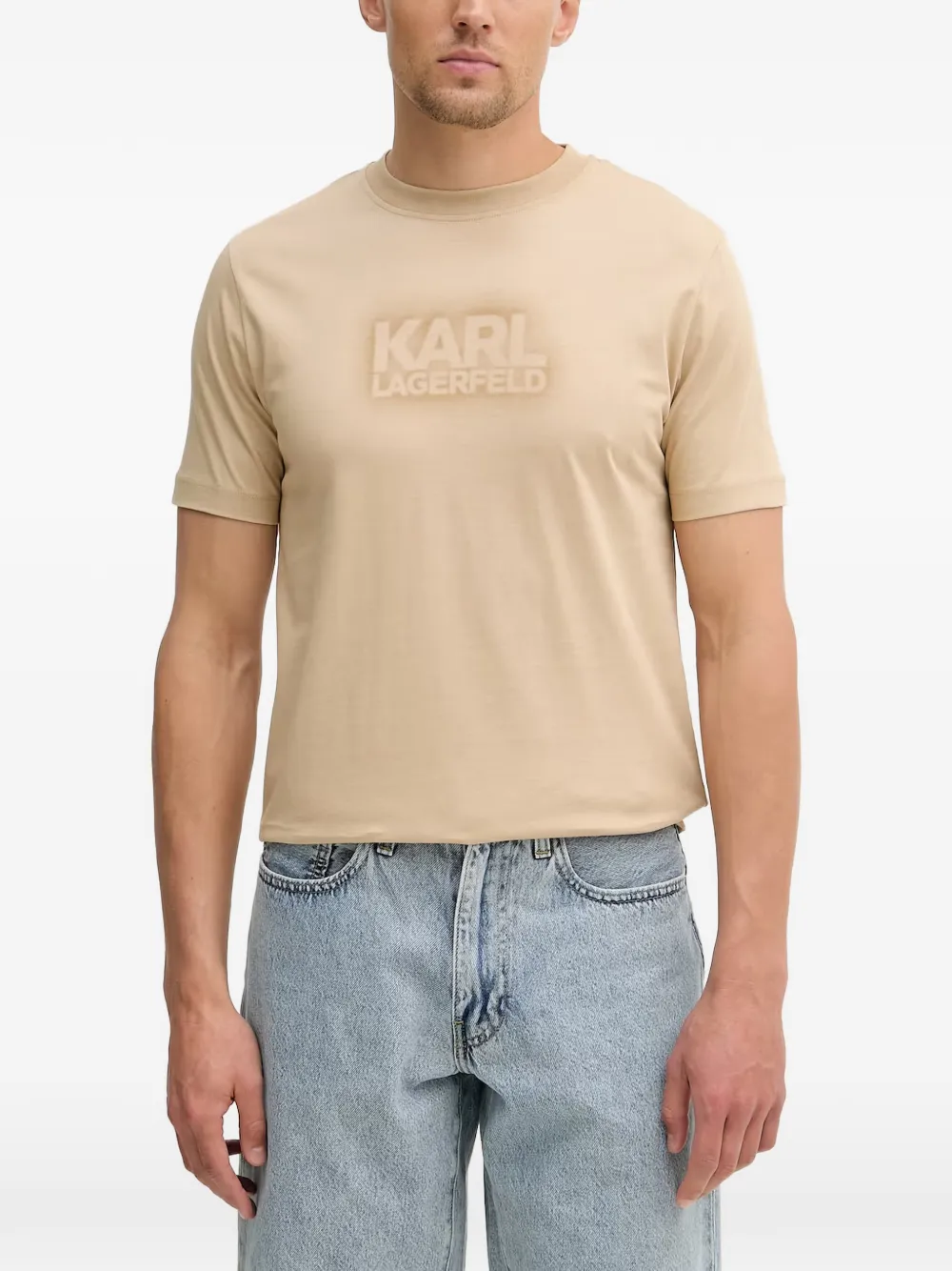 Karl Lagerfeld logo-print T-shirt - Toni neutri
