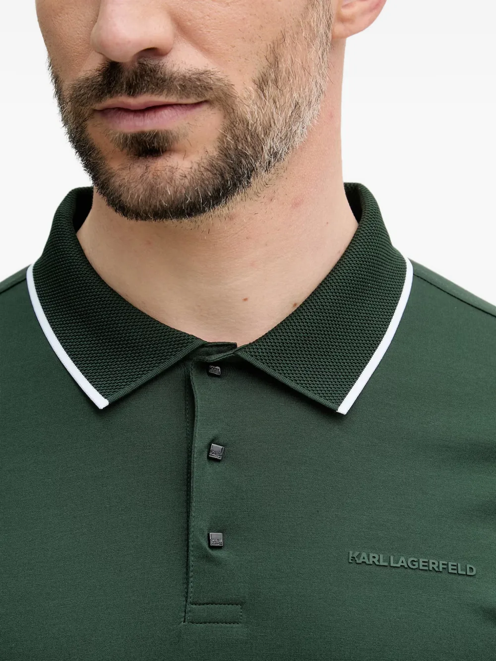 Karl Lagerfeld Poloshirt met logoprint Groen