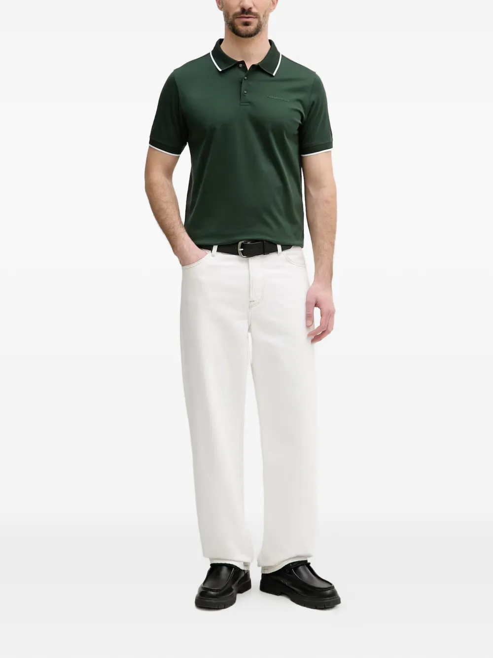 Karl Lagerfeld Poloshirt met logoprint Groen