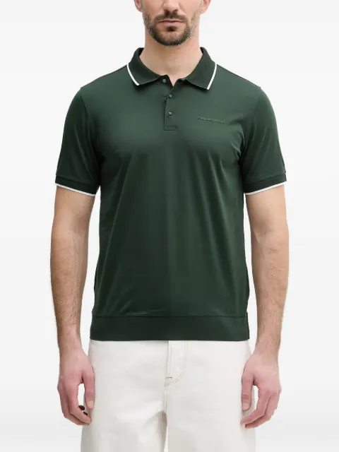 Karl Lagerfeld logo-print tipped polo shirt