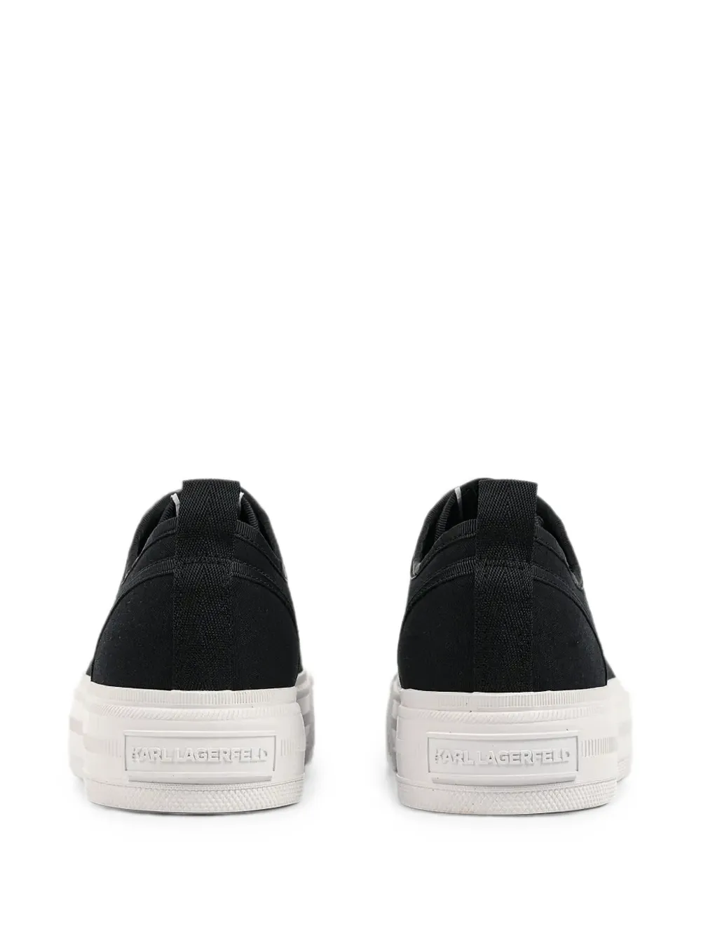 Karl Lagerfeld logo-embroidered platform sneakers Zwart