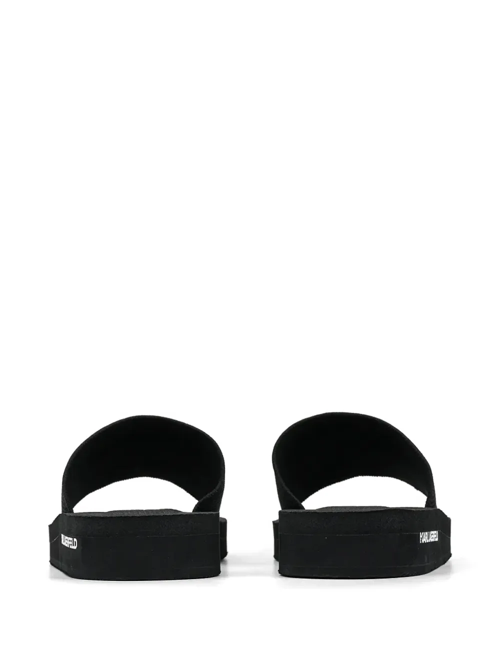 Karl Lagerfeld logo-print slides Zwart