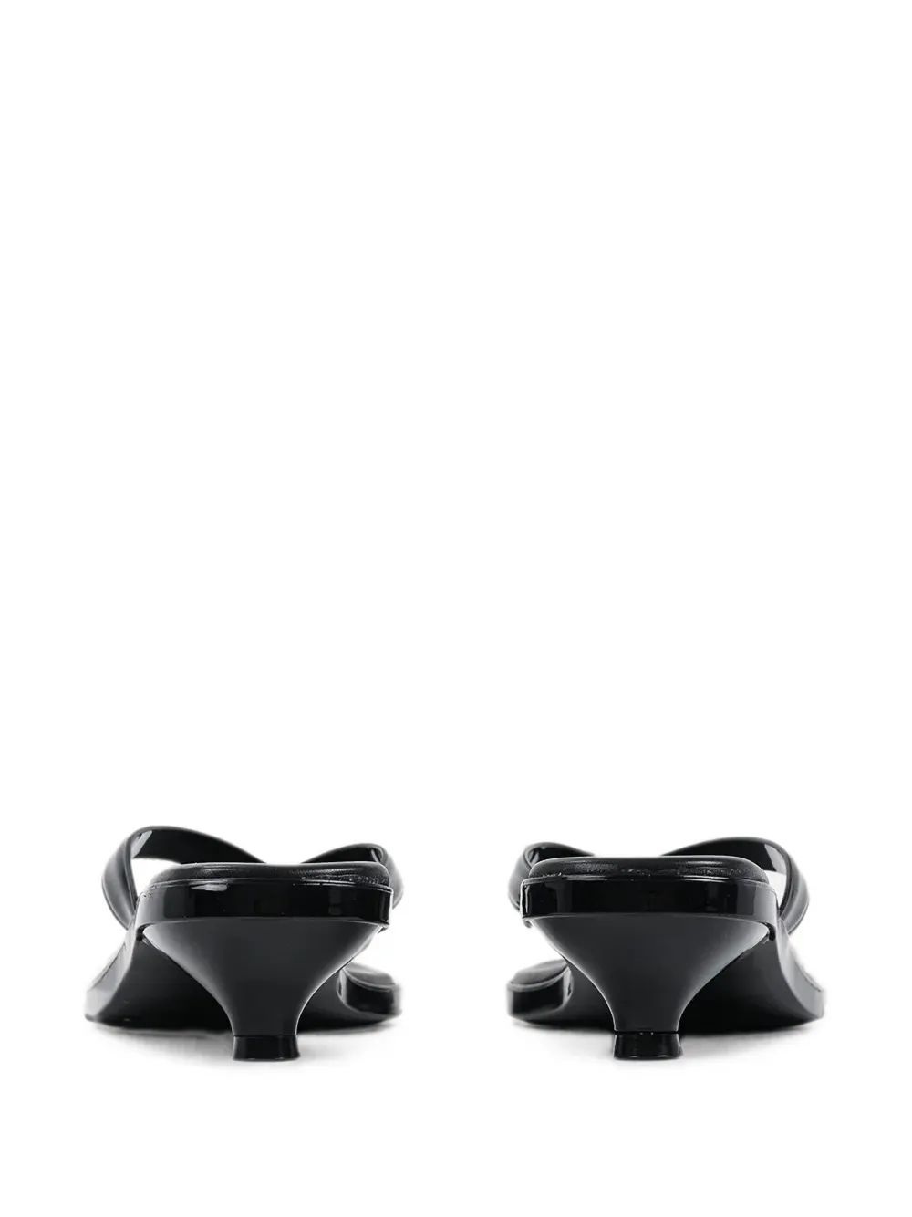 Karl Lagerfeld logo-print kitten-heel flip-flops Zwart