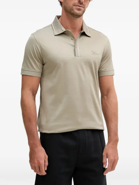 Karl Lagerfeld logo-embroidered tipped polo shirt