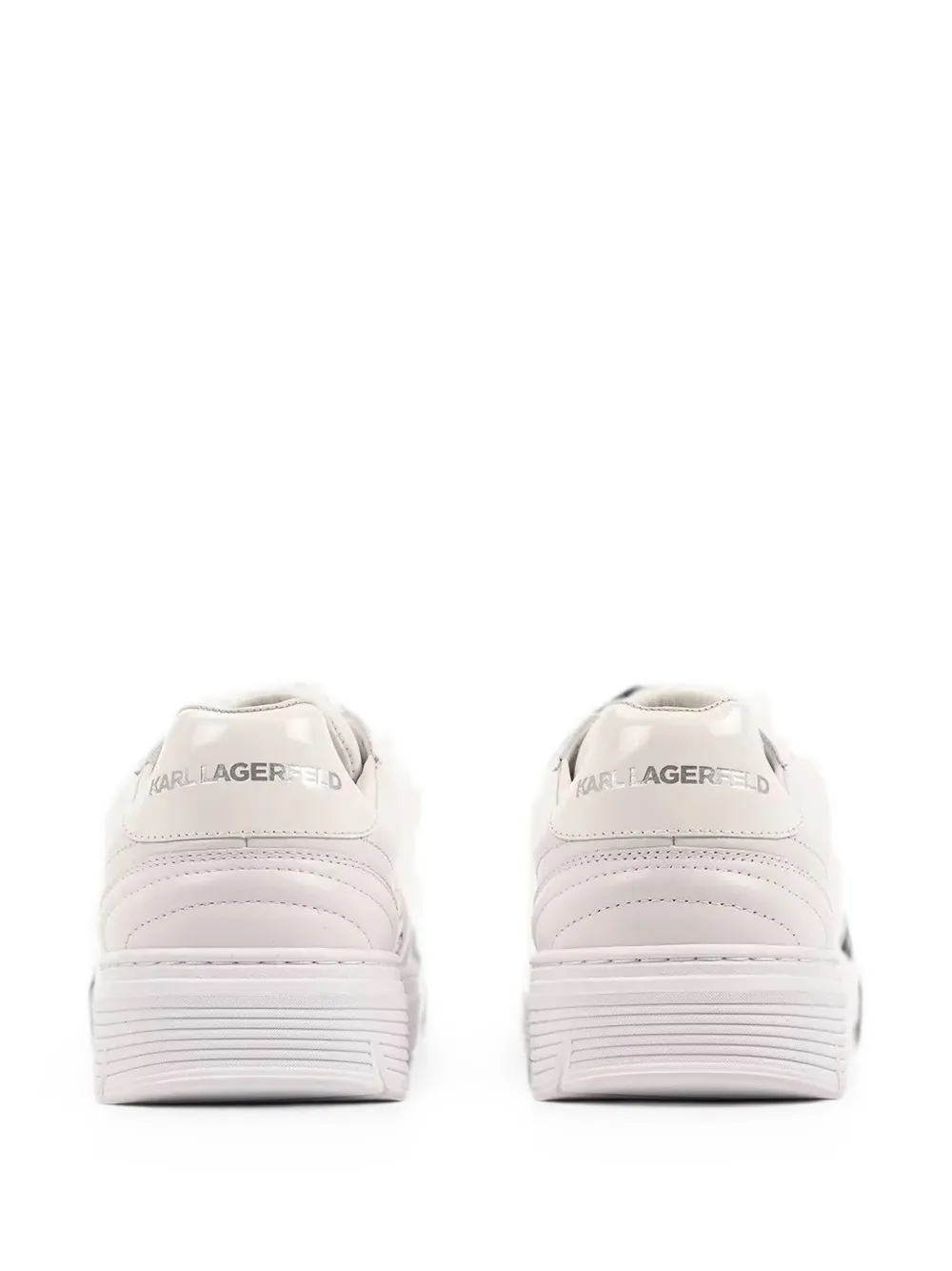 Karl Lagerfeld perforated logo-patch sneakers Wit