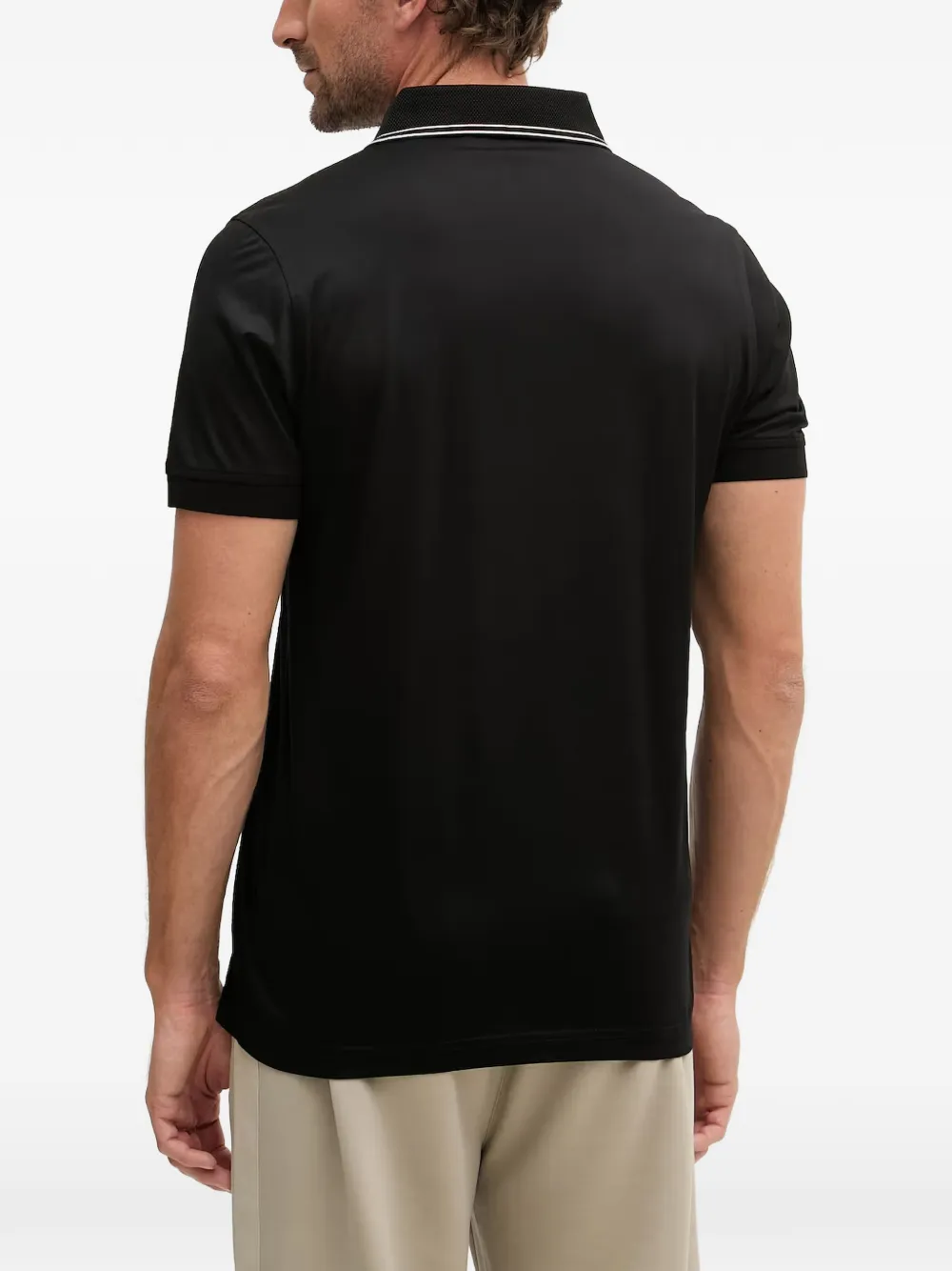 Karl Lagerfeld Poloshirt met contrasterende afwerking en logopatch Zwart