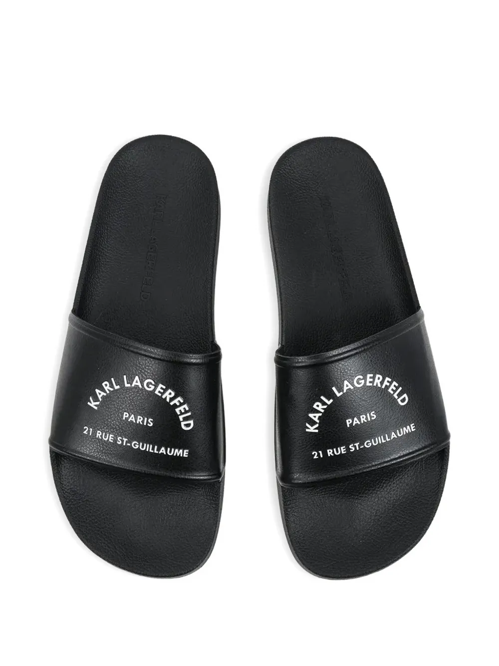 Karl Lagerfeld logo-print slides Zwart