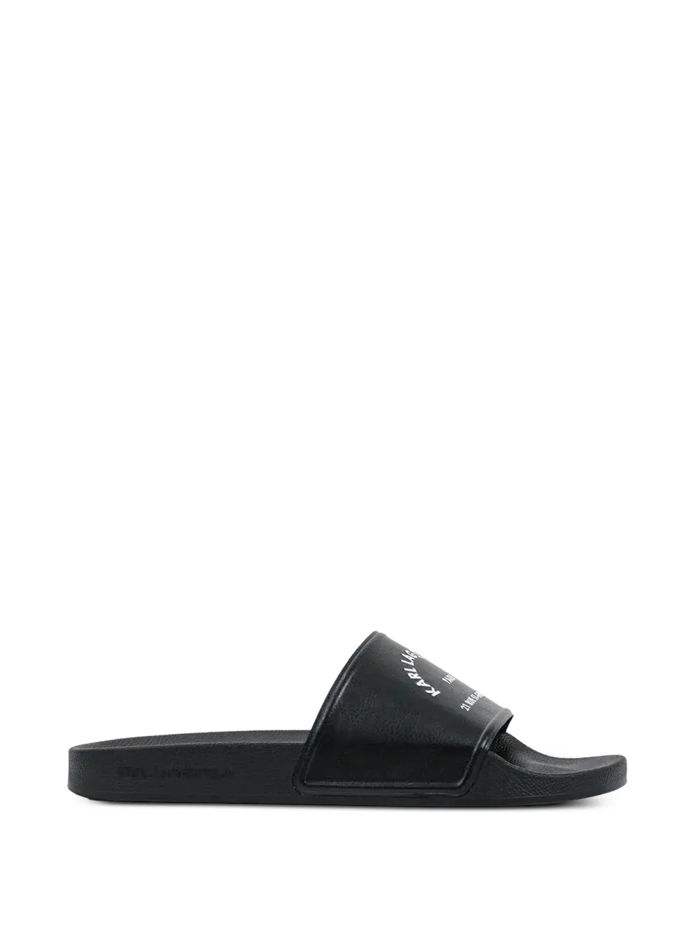 Karl Lagerfeld logo-print flip flops - Schwarz