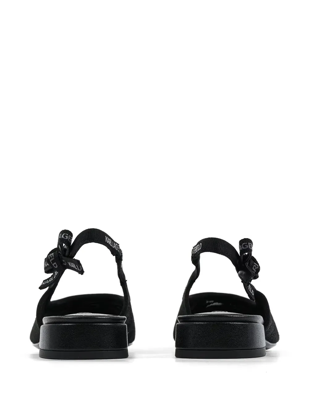 Karl Lagerfeld Kerrie logo-print slingback pumps Zwart