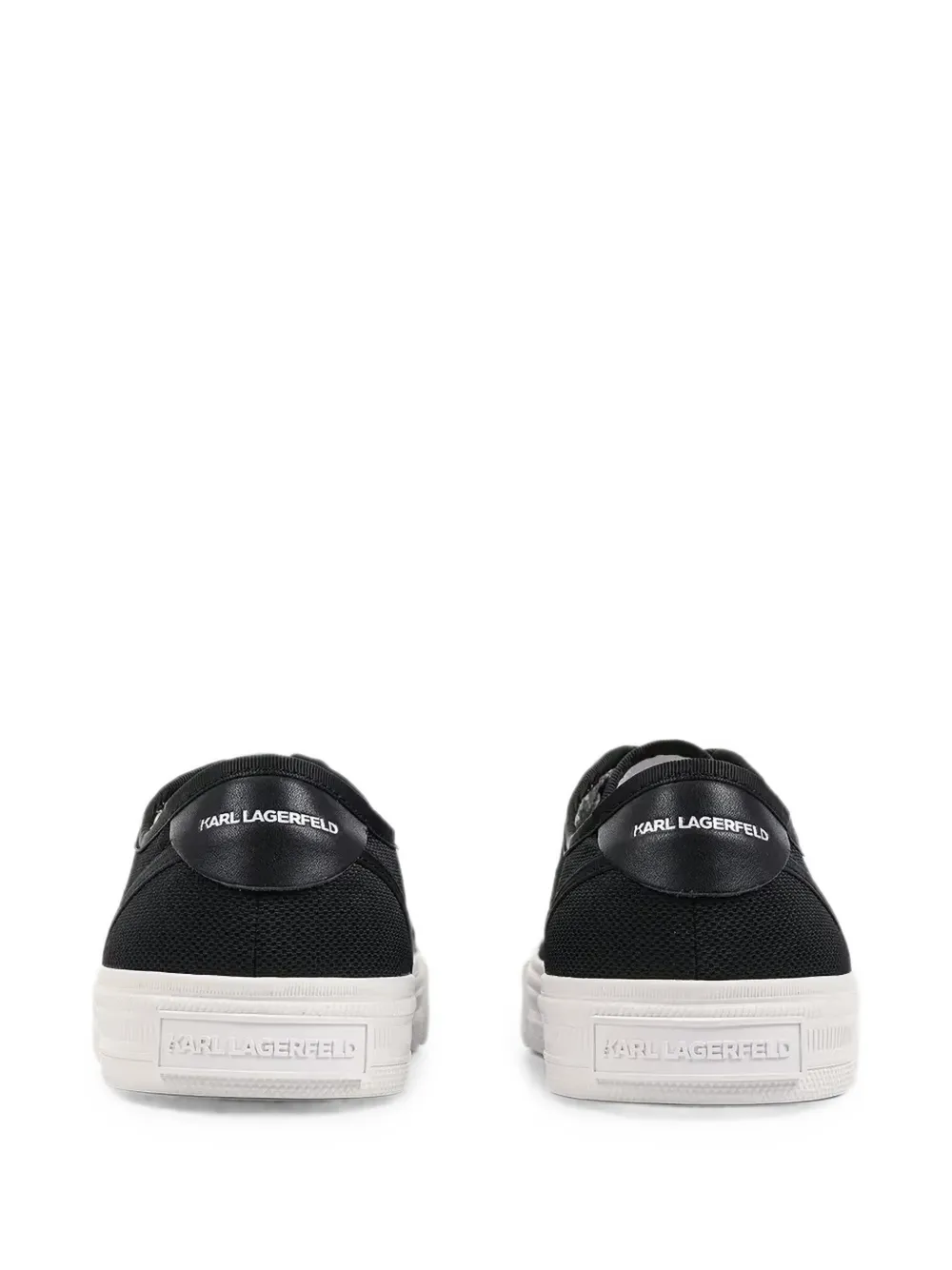 Karl Lagerfeld logo-patch lace-up sneakers Zwart