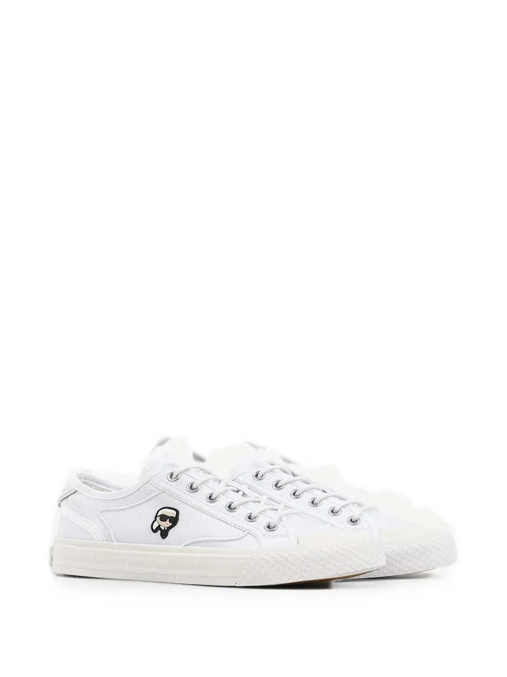 Karl Lagerfeld Rae logo-patch sneakers Wit