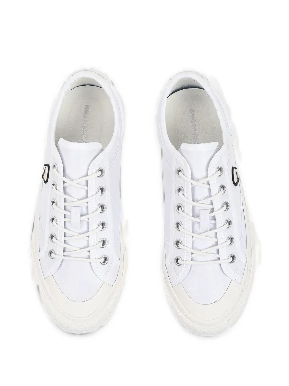 Karl Lagerfeld Rae logo-patch sneakers Wit
