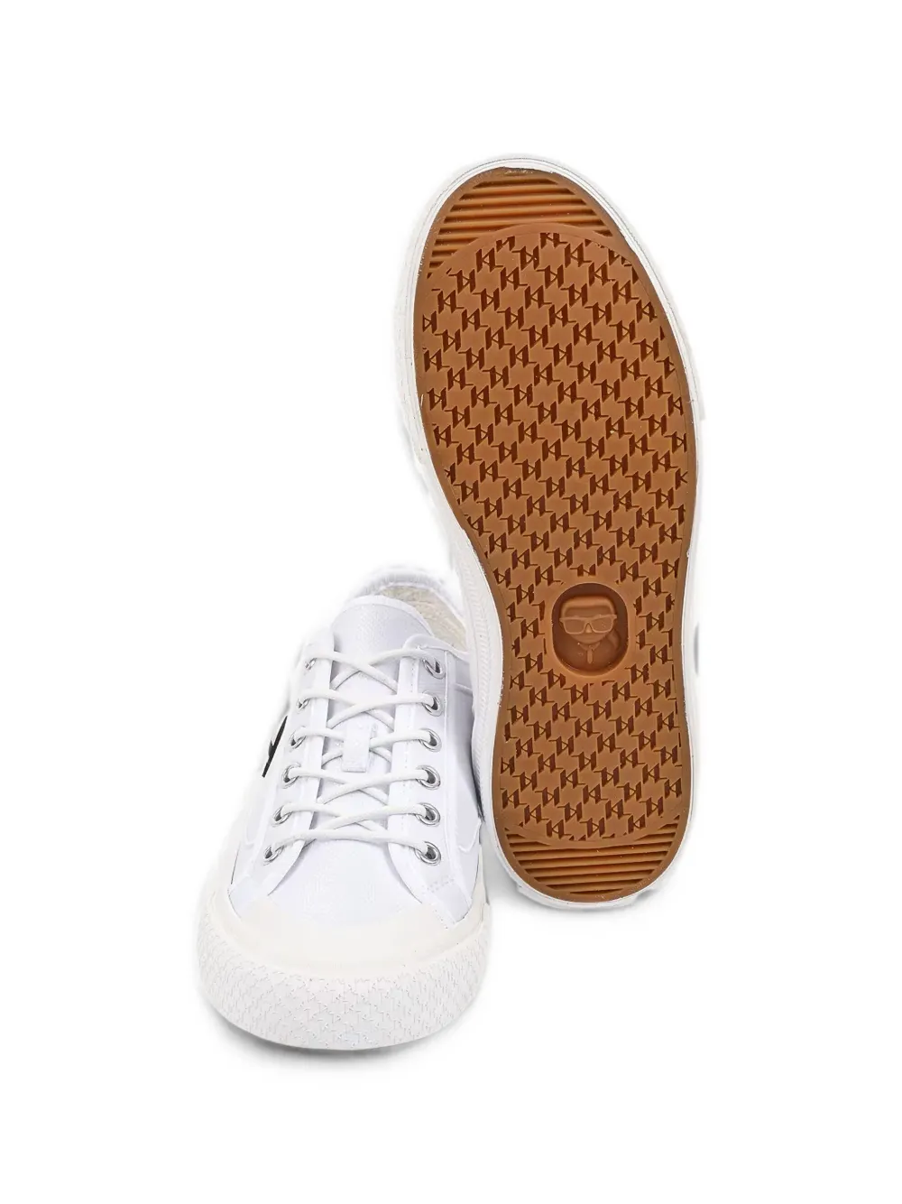 Karl Lagerfeld Rae logo-patch sneakers Wit