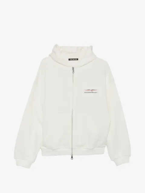 COLE BUXTON logo-print zip-up hoodie