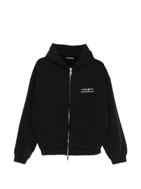 COLE BUXTON logo-print zip-up hoodie