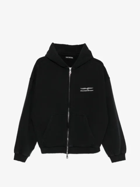 COLE BUXTON logo-print zip-up hoodie