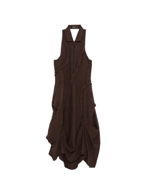 Open YY vestido con ribete de volantes