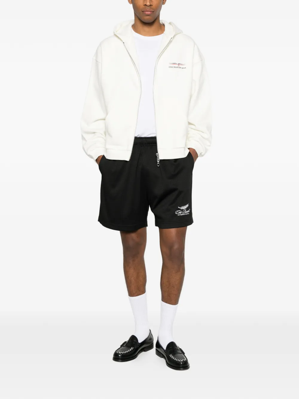 COLE BUXTON logo-embroidered Shorts | Black | FARFETCH