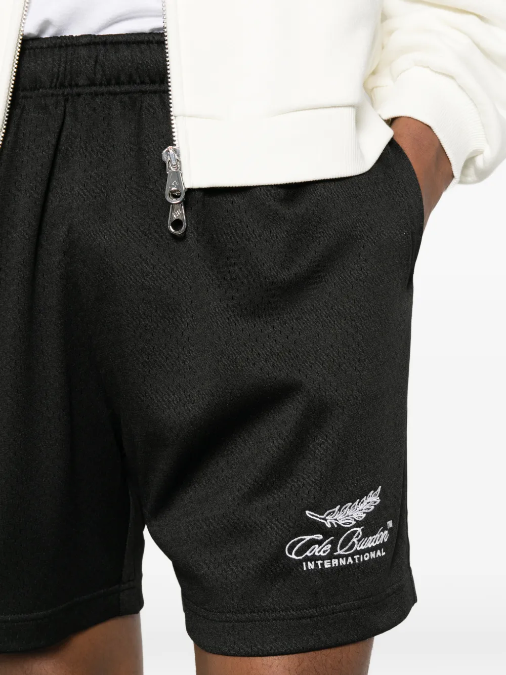 COLE BUXTON logo-embroidered Shorts | Black | FARFETCH