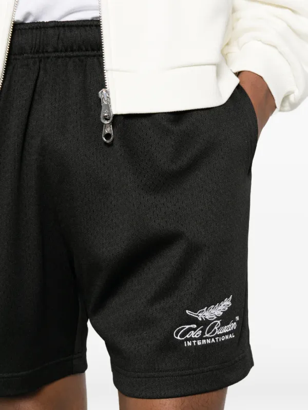 COLE BUXTON 黒ショートパンツ Sサイズ COLE BUXTON logo-embroidered Shorts | Black | FARFETCH